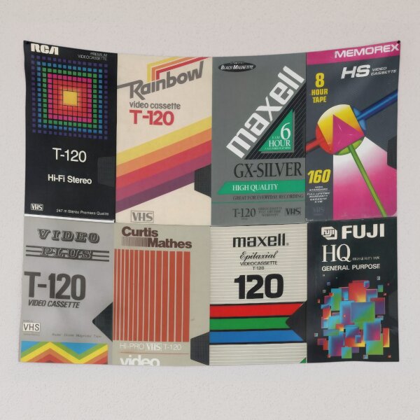 Item preview, Retro VHS Tape Cover Grid Art - Vintage Analog Media Graphic Poster designed and sold by Billy Morfo™.