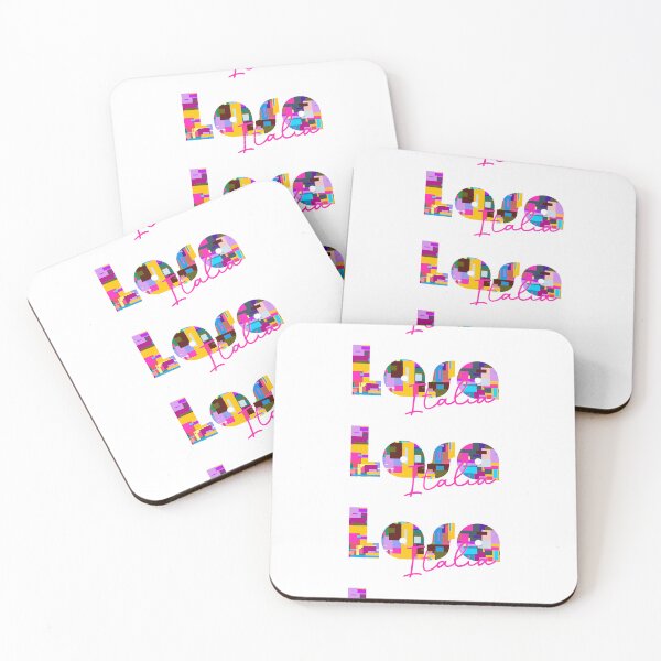 Item preview, Lasa, Bolzano, Italy, Italia, colorful typography design for travellers designed and sold by Wanderful-roads.