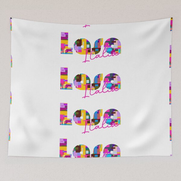 Item preview, Lasa, Bolzano, Italy, Italia, colorful typography design for travellers designed and sold by Wanderful-roads.