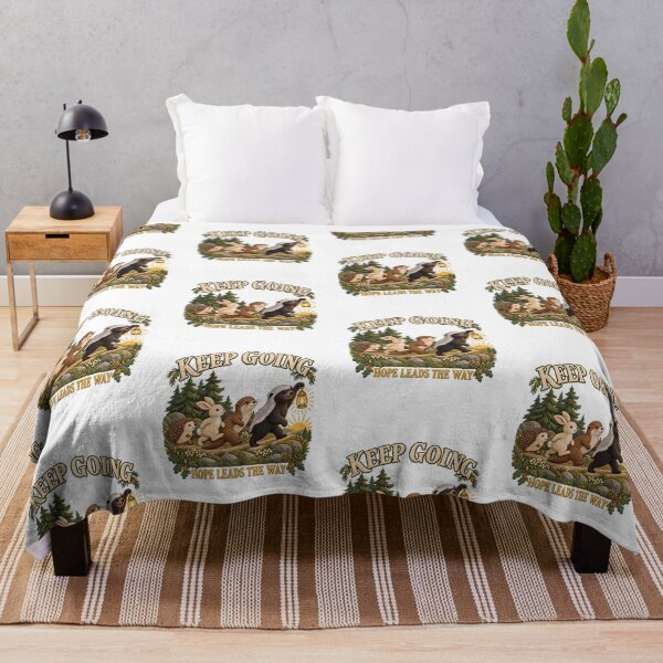 Item preview, Keep Going, Hope Leads the Way – Brave Honey Badger & Woodland Friends designed and sold by NinaCreator.
