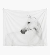 Weißes Pferd - Tierfotografie Wandbehang