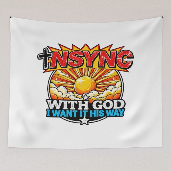 Item preview, NSYNC WITH GOD designed and sold by LizHumorComics.
