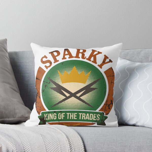 Item preview, Sparky King of the Trades Lineman Badge designed and sold by Odd-jack.