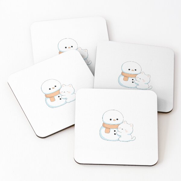 Item preview, Cute Kitten Hugging a Snowman designed and sold by DesgnsxGifts.