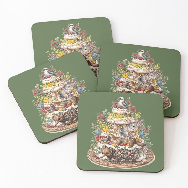 Item preview, Australian Animals Pavlova Christmas Tree – Native Wildlife Summer Art designed and sold by Wennebabs.