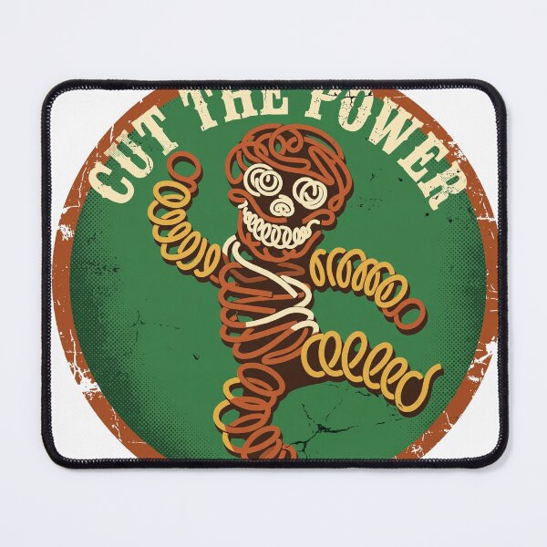 Item preview, Cut the Power Electrician Skull Badge designed and sold by Odd-jack.