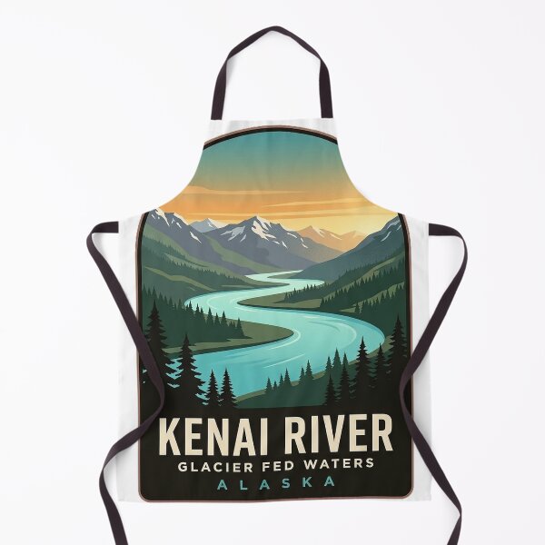 Item preview, Kenai River Alaska Vintage Travel Badge Sticker designed and sold by DetourDgn.