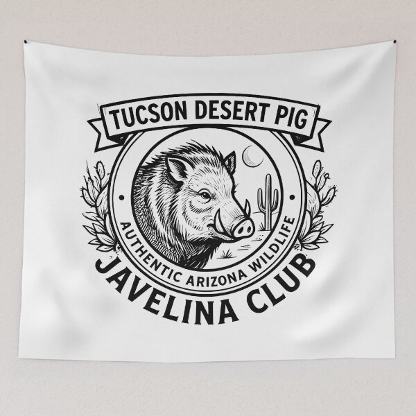 Item preview, Tucson Desert Pig – Vintage Javelina Arizona Wildlife designed and sold by Art-Arcade6.