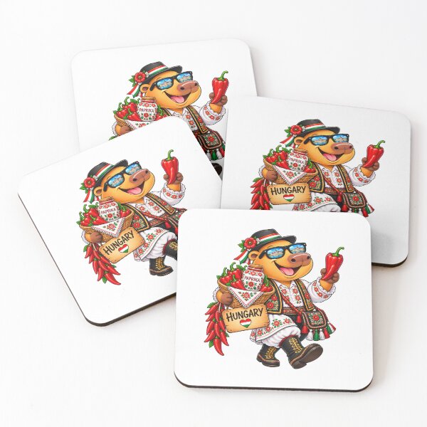 Item preview, Cute Hungary Capybara – Hungarian Paprika & Folk Adventure designed and sold by CapybaraTravels.