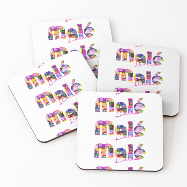 Item preview, Malé, Trento, Italy, Italia, colorful typography design for travellers designed and sold by Wanderful-roads.