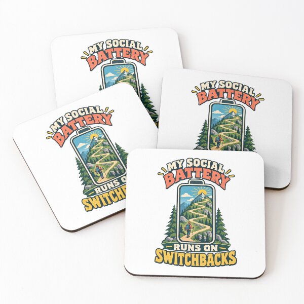 Item preview, My Social Battery Runs on Switchbacks Hiking Gift designed and sold by Logic72.