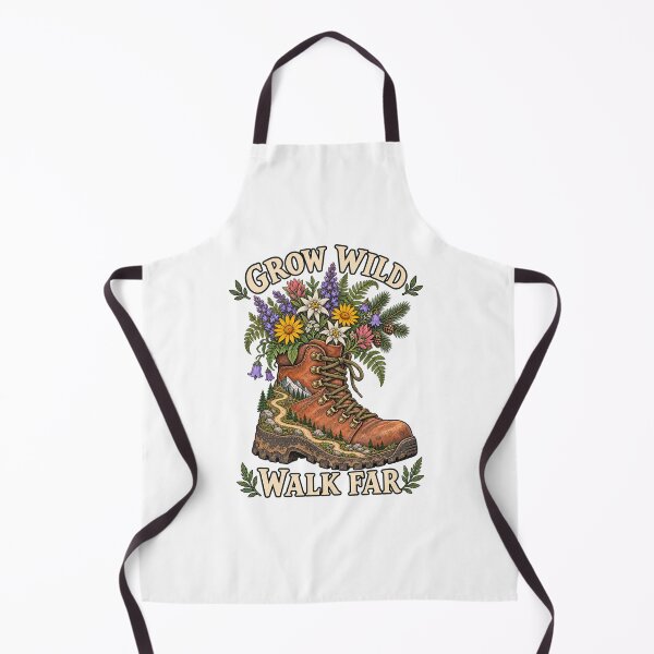 Item preview, Grow Wild Walk Far Floral Hiking Boot Adventure Gift designed and sold by Logic72.
