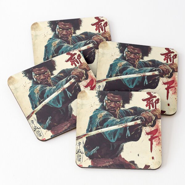 Item preview, Black Samurai Warrior with Katana designed and sold by obstinator.