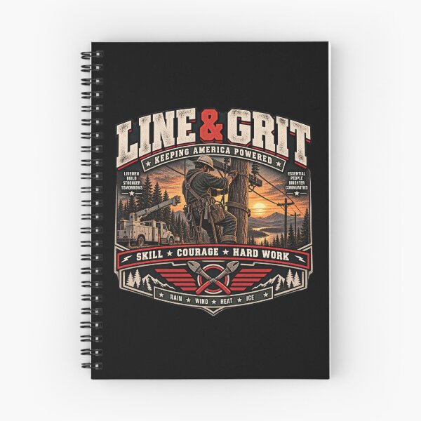 Item preview, Line & Grit - Vintage Lineman Americana Workwear T-Shirt designed and sold by DomKo10.