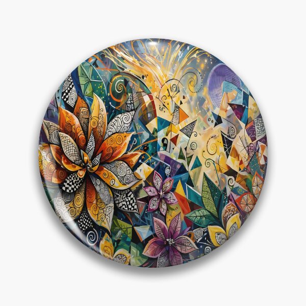 Item preview, Explosive Cosmic Zentangles Flowers designed and sold by artedamensagem.