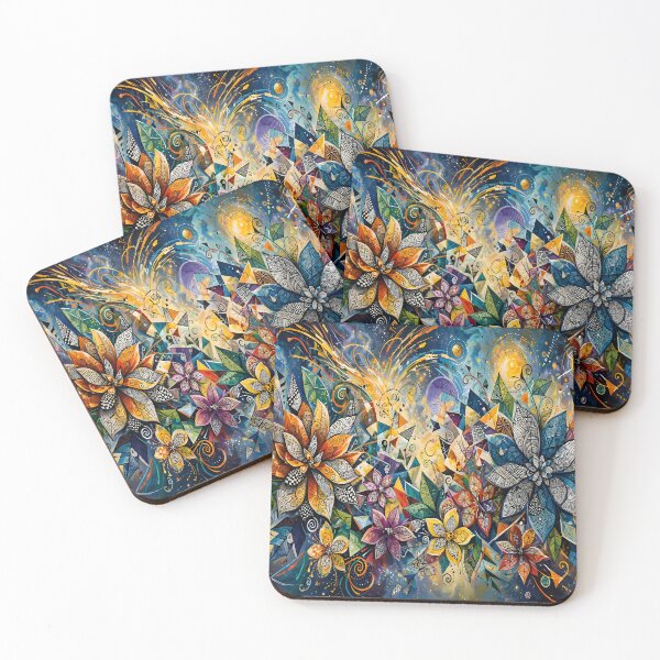 Item preview, Explosive Cosmic Zentangles Flowers designed and sold by artedamensagem.