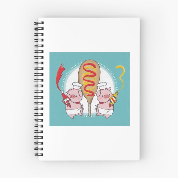 Item preview, Chef Pigs Cute Kawaii Hotdog Barbecue Party Art designed and sold by Aazrainpig.