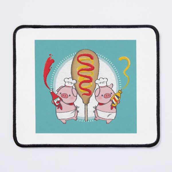 Item preview, Chef Pigs Cute Kawaii Hotdog Barbecue Party Art designed and sold by Aazrainpig.