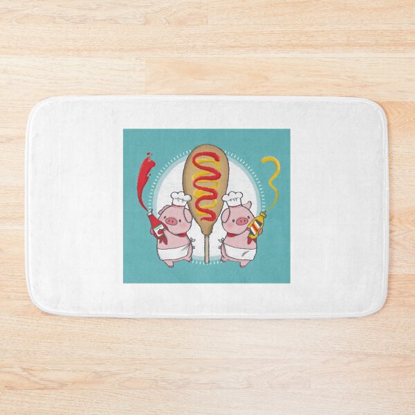 Item preview, Chef Pigs Cute Kawaii Hotdog Barbecue Party Art designed and sold by Aazrainpig.