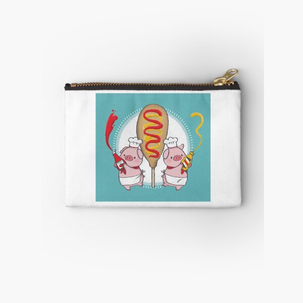 Item preview, Chef Pigs Cute Kawaii Hotdog Barbecue Party Art designed and sold by Aazrainpig.
