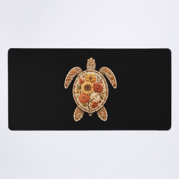 Item preview, Autumn Flower Turtle | Fall Floral & Sea Turtle Art | Ocean Autumn Collection designed and sold by Zaru Art Studio.