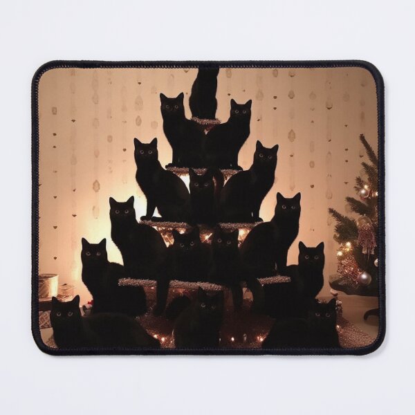 Item preview, Christmas tree with cats designed and sold by JALNERVION SHOP.