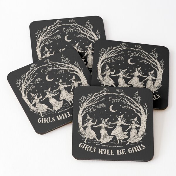 Item preview, Feminist, Girls Will Be Girls, Witches Halloween designed and sold by BASKN.