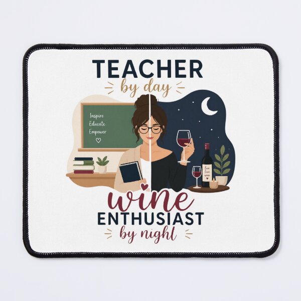 Item preview, Teacher By Day, Wine Enthusiast By Night designed and sold by Fantasy Football Company.