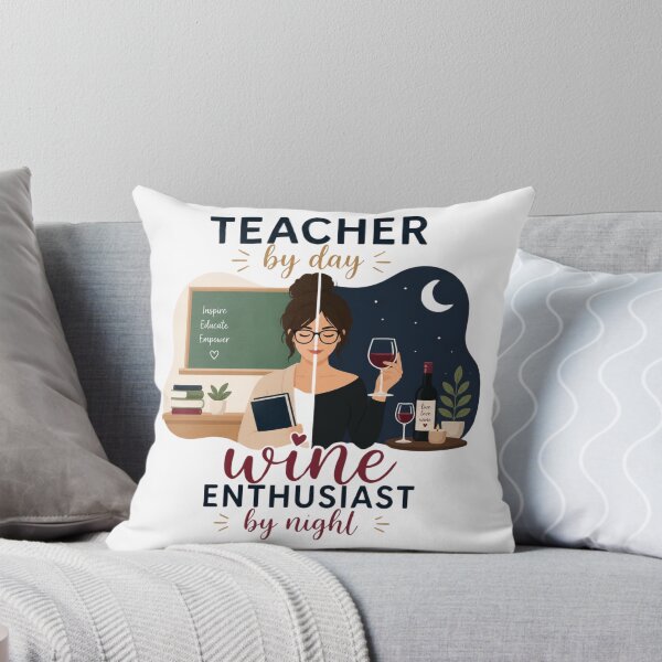 Item preview, Teacher By Day, Wine Enthusiast By Night designed and sold by Fantasy Football Company.