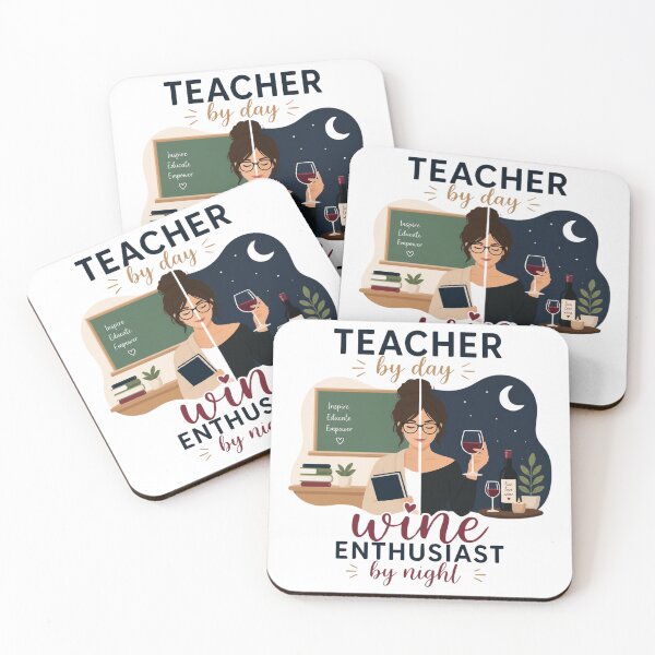 Item preview, Teacher By Day, Wine Enthusiast By Night designed and sold by Fantasy Football Company.