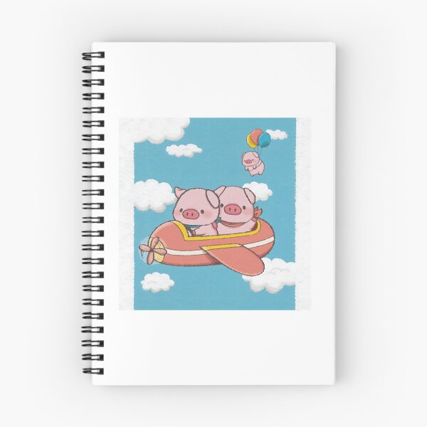 Item preview, Flying Pigs Whimsical Sky Adventure Propeller Airplane Art designed and sold by Aazrainpig.