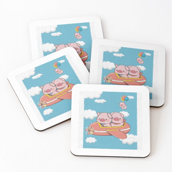Item preview, Flying Pigs Whimsical Sky Adventure Propeller Airplane Art designed and sold by Aazrainpig.