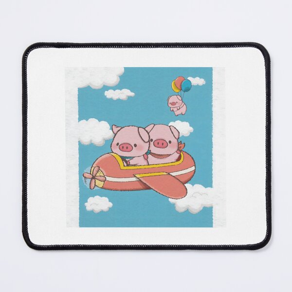 Item preview, Flying Pigs Whimsical Sky Adventure Propeller Airplane Art designed and sold by Aazrainpig.