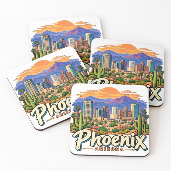 Item preview, Hand Drawn Phoenix Arizona Travel Souvenir Landmark Gift designed and sold by MichaeIRellov.