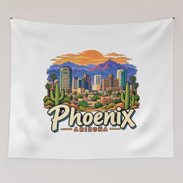 Item preview, Hand Drawn Phoenix Arizona Travel Souvenir Landmark Gift designed and sold by MichaeIRellov.