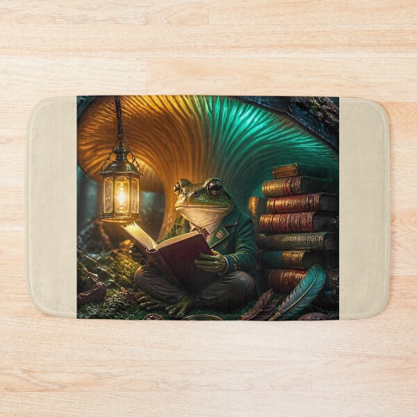 Item preview, Gothic Goblincore Frog Scholar Mushroom Library designed and sold by Fun2Fentastic.