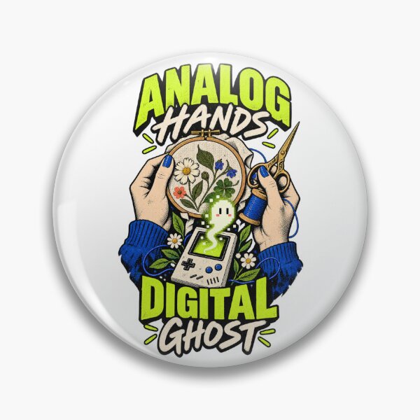 Item preview, Analog Hands Digital Ghost Retro Art designed and sold by ODDLUME CLUB.