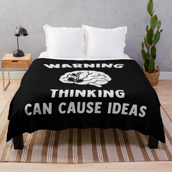 Item preview, Warning Thinking Can Cause Ideas - Brain designed and sold by notajojosfan.