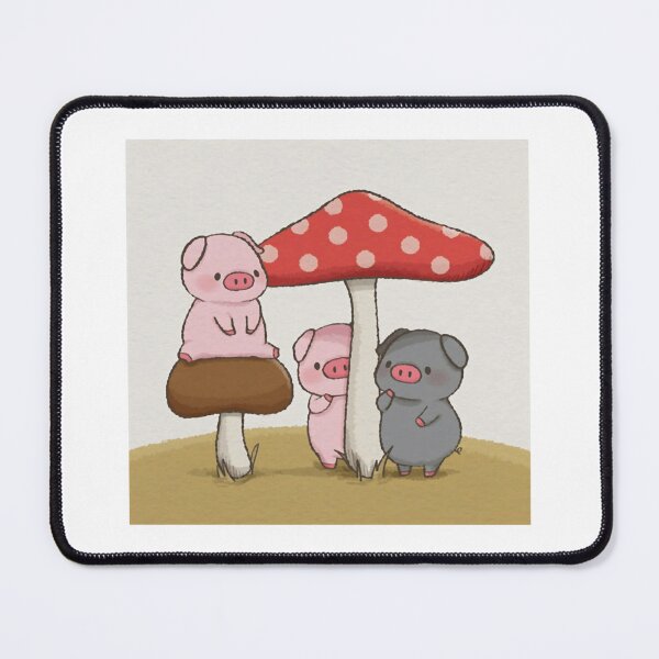 Item preview, Mushroom Pigs Cute Cottagecore Woodland Forest Graphic designed and sold by Aazrainpig.