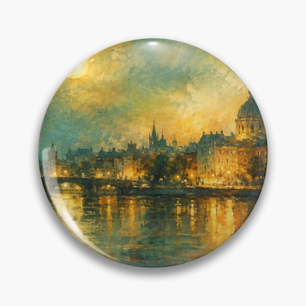 Item preview, Midnight River over Prague - Moonlit Cityscape Art designed and sold by Joey Santiago.
