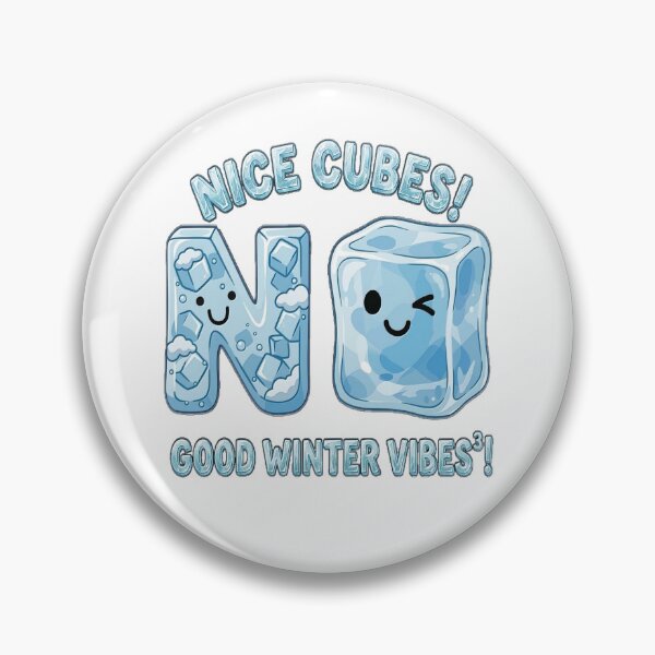 Item preview, Cute Inspirational Kawaii Puns with Funny Iced Cube And N letter | NICE CUBES! GOOD WINTER VIBES³! | Say NO To the Negative Vibes! designed and sold by Giulivo Store Graphic.