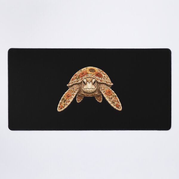 Item preview, Autumn Flower Turtle | Front View Fall Floral Turtle Art | Ocean Autumn Collection designed and sold by Zaru Art Studio.
