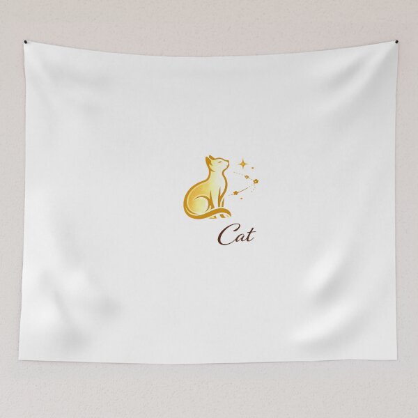 Item preview, Spirit Cat Golden Celestial Boho Gold designed and sold by BohoMysticArt.