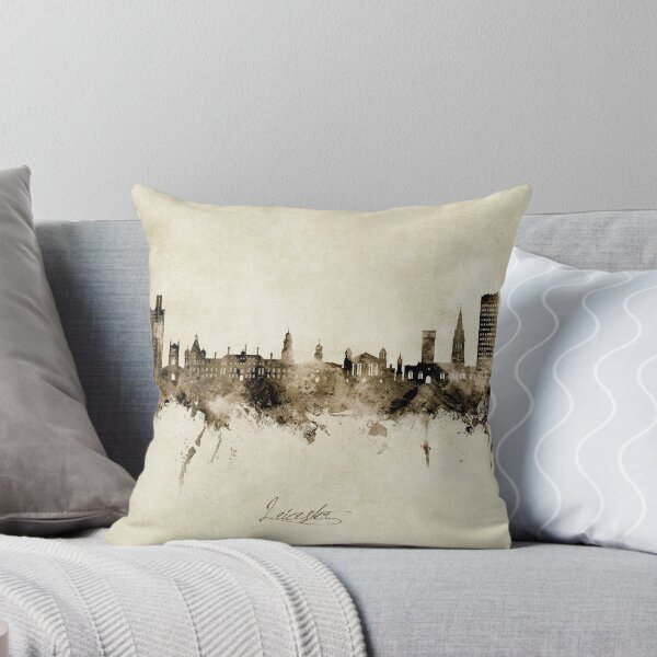 Aperçu de l'œuvre Skyline de Leicester, Angleterre créée et vendue par ArtPrints.