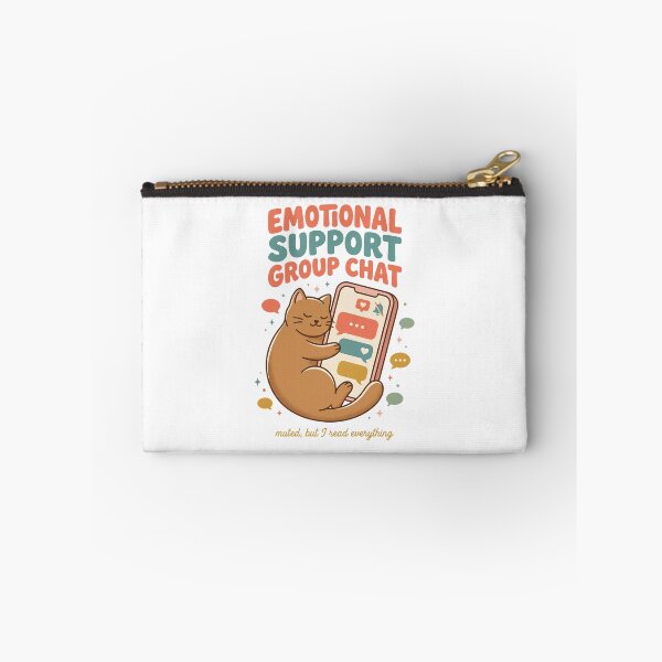 Item preview, Emotional Support Group Chat Cute Cat Funny Relatable designed and sold by ahmadhamdi.