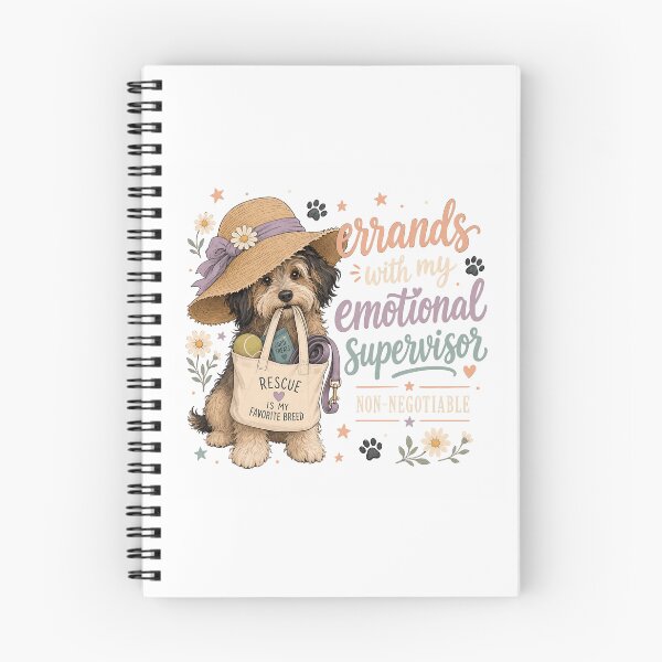 Item preview, Errands With My Emotional Supervisor Rescue Dog designed and sold by JoyfullyOffbeat.