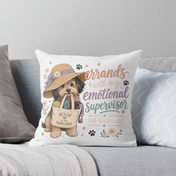 Item preview, Errands With My Emotional Supervisor Rescue Dog designed and sold by JoyfullyOffbeat.