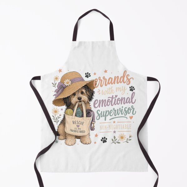Item preview, Errands With My Emotional Supervisor Rescue Dog designed and sold by JoyfullyOffbeat.
