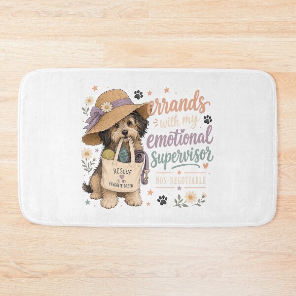 Item preview, Errands With My Emotional Supervisor Rescue Dog designed and sold by JoyfullyOffbeat.