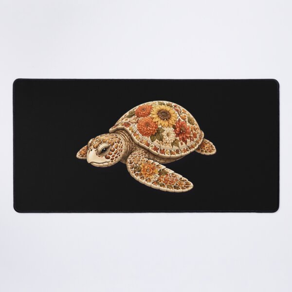 Item preview, Autumn Flower Sea Turtle | Fall Floral Turtle Art | Ocean Autumn Collection designed and sold by Zaru Art Studio.